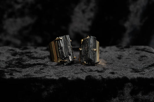 Black Tourmaline | Cuff Ring