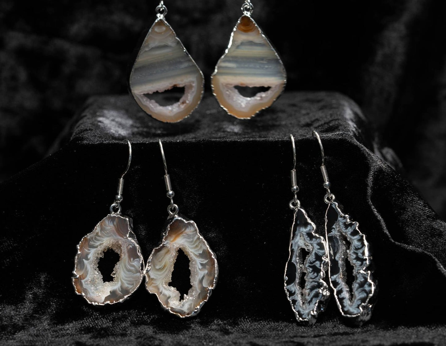 Geode Slice | Hook Earrings