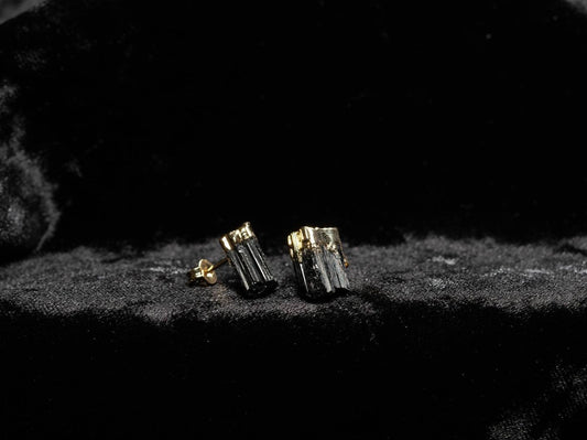 Black Tourmaline | Stud Earrings