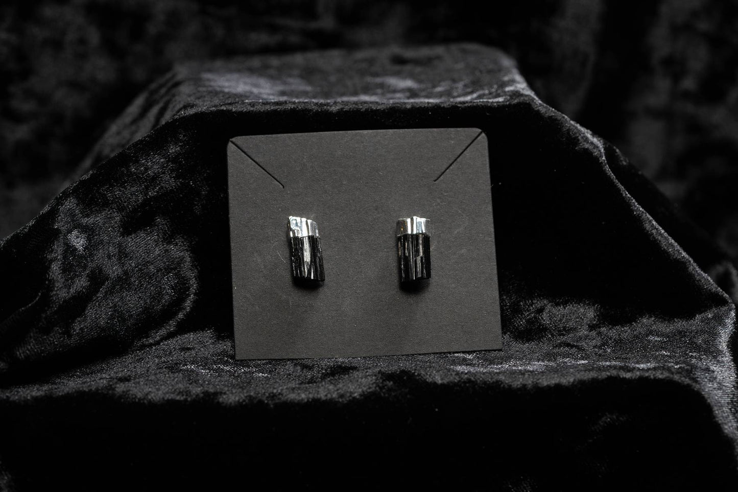 Black Tourmaline | Stud Earrings