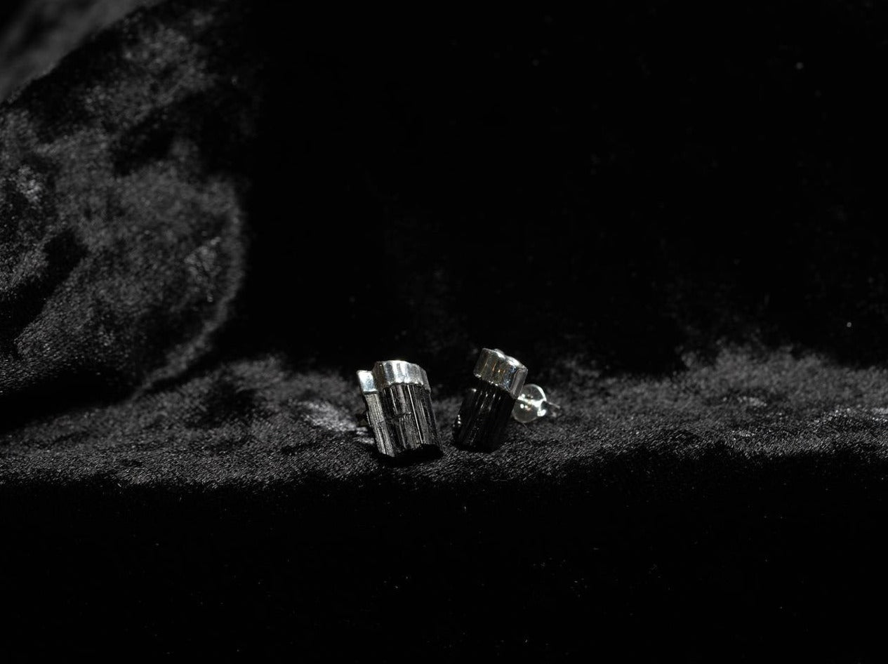 Black Tourmaline | Stud Earrings