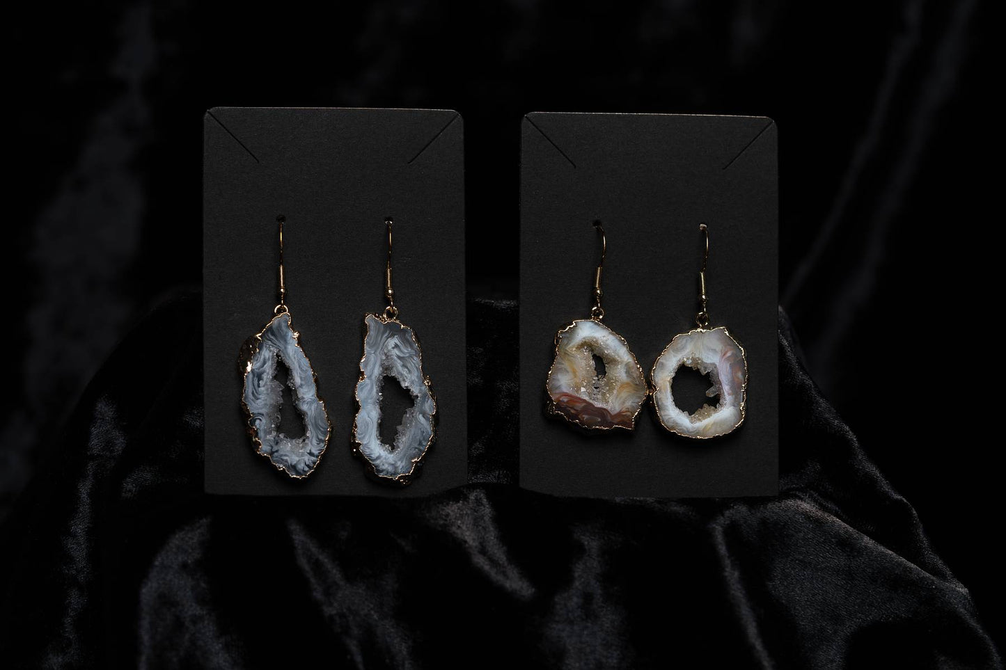 Geode Slice | Hook Earrings