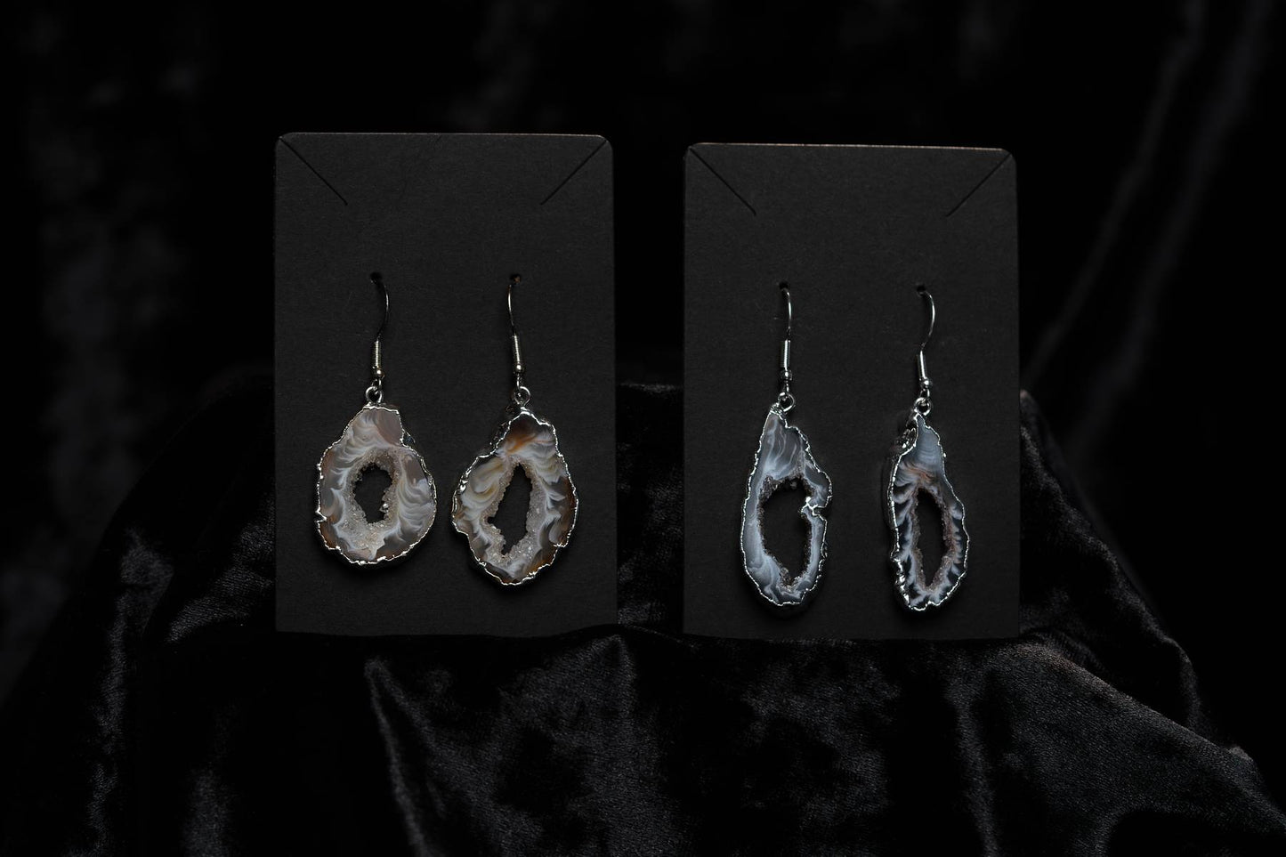 Geode Slice | Hook Earrings